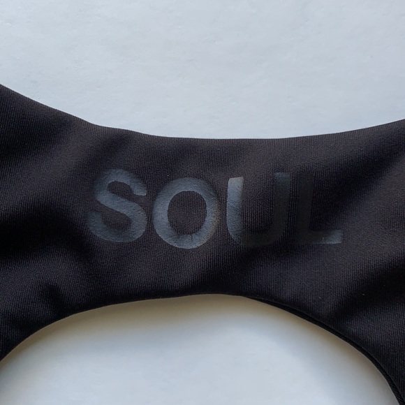 Soulcycle Black Silver Grommets Sports Bra Sz Xs - Picture 3 of 5